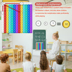 Juegos de matemáticas para niños, tarjetas flash de matemáticas, kit de práctica interactiva, práctica Pop It con suma, resta, multiplicación y división, ideal para aprender y desarrollar habilidades, edades de 4 a 8 años