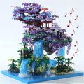 Yushinv Juego de construcción de árbol de cerezo en flor con caja, 4574 piezas, música de escena original, casa de árbol de Sakura japonesa (tipo: sinfonía), kit de construcción de luces de árbol