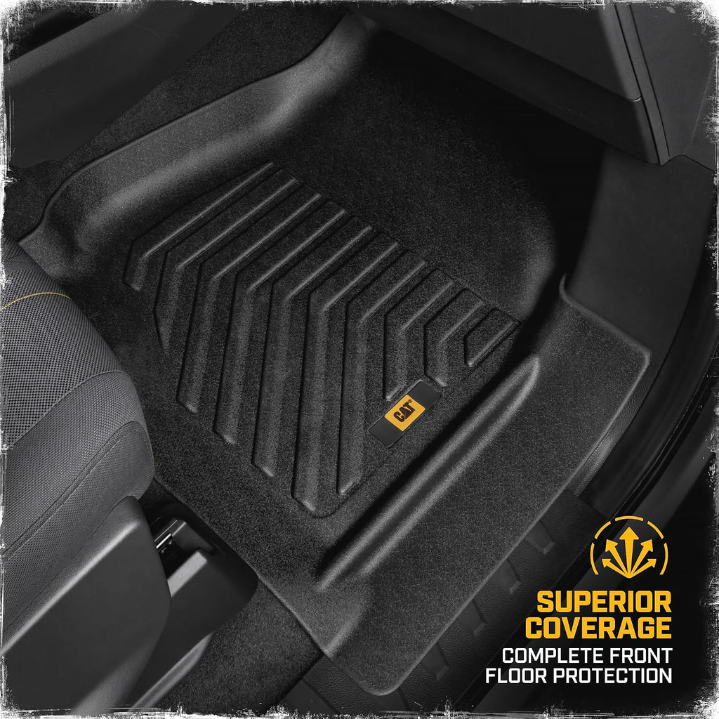 CAT® JustFit™ Alfombrillas delanteras 3D personalizadas para Ford F-150 Super Cab 2015-2026, forros de goma resistentes medidos con láser, accesorios para Ford F150 SuperCab