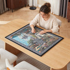 Tablero de rompecabezas para 1000-1500 piezas, gris oscuro