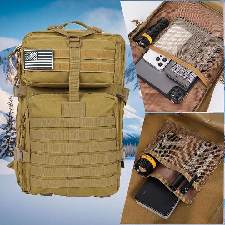 Oraynn Mochila táctica militar grande de 50 litros Molle Army Assau...