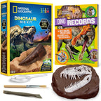 Juego de excavación de fósiles de dinosaurios NATIONAL GEOGRAPHIC y libro de dinosaurios para niños - Excava un fósil de diente de dinosaurio réplica y estudia la paleontología con un libro de