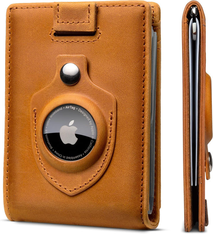 SERMAN BRANDS RFID Blocking Slim Bifold Genuine Leather Minimalist...