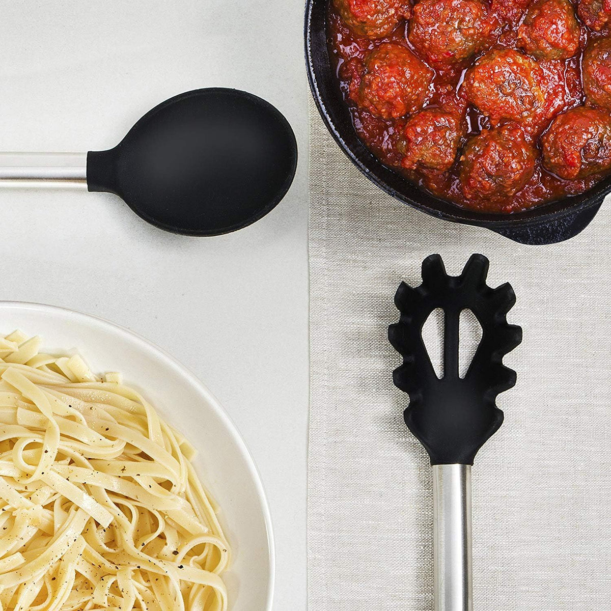 Juego de utensilios de cocina de silicona, 33 utensilios de cocina y cucharas para utensilios de cocina antiadherentes, juego de espátulas de silicona y acero inoxidable, las mejores herramientas de