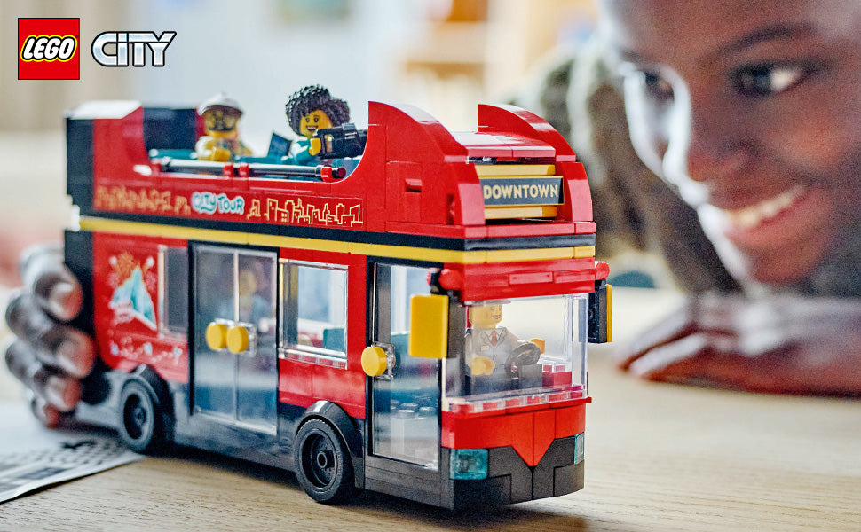 LEGO City Red - Juego de vehículos de juguete de autobús