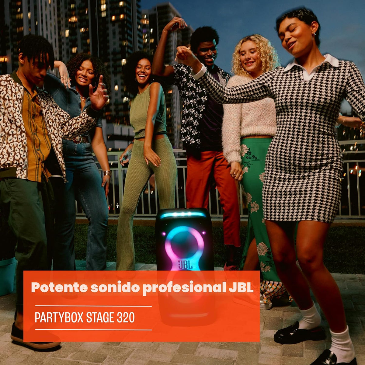 JBL PartyBox Stage 320 - Altavoz portátil para fiestas con mango te...