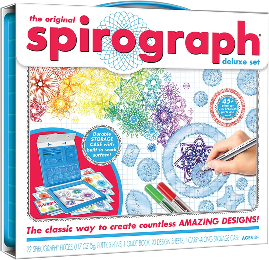 Spirograph — Set Deluxe — Kit de Dibujo de Arte en Espiral — La Forma Clásica de Hacer Innumerables Diseños Asombrosos — Para Niños de 8 Años en Adelante