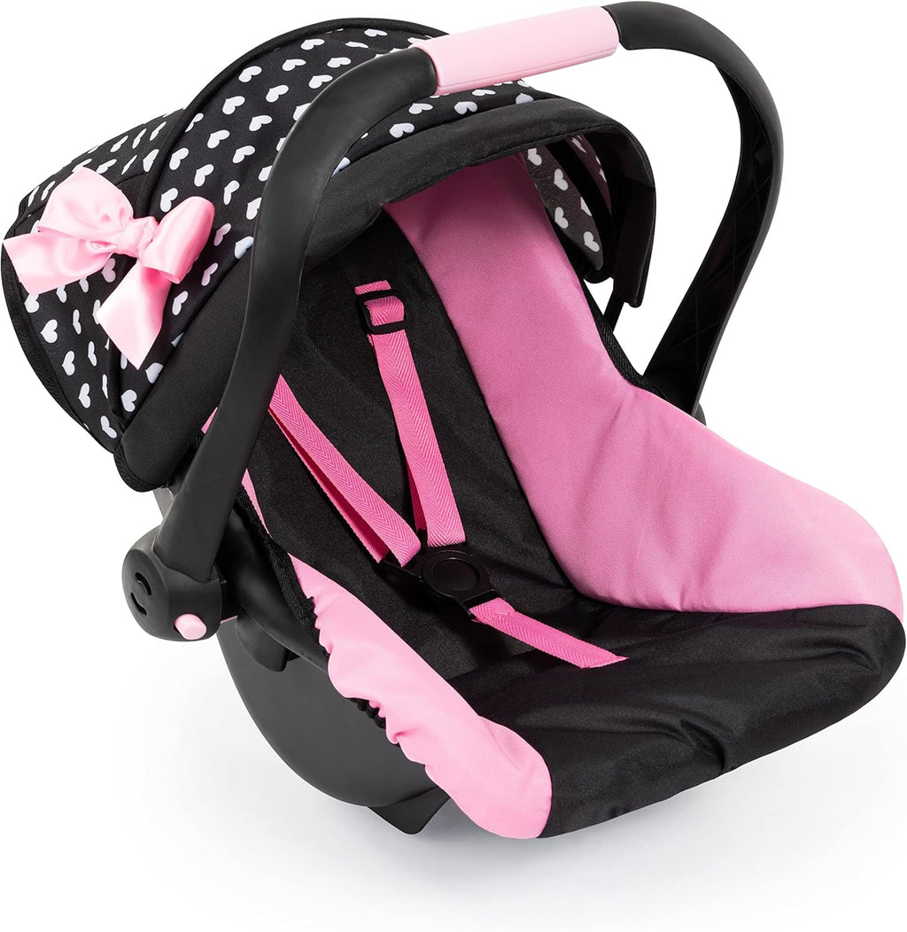 Bayer Design Muñecas: Asiento de Coche Deluxe: Corazones Negro