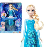 Mattel Muñeca Elsa cantante de Frozen de Disney con luces y música, canta "Let It Go" de Movie, posable con traje brillante y zapatos extraíbles