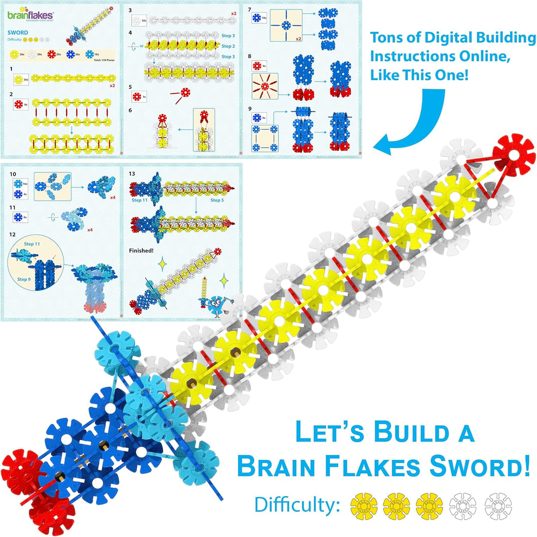Conjunto de 500 piezas Brain Flakes para niños de 3 años