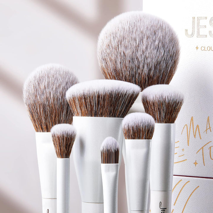 Jessup Juego de brochas de maquillaje de 14 piezas, brochas de maqu...