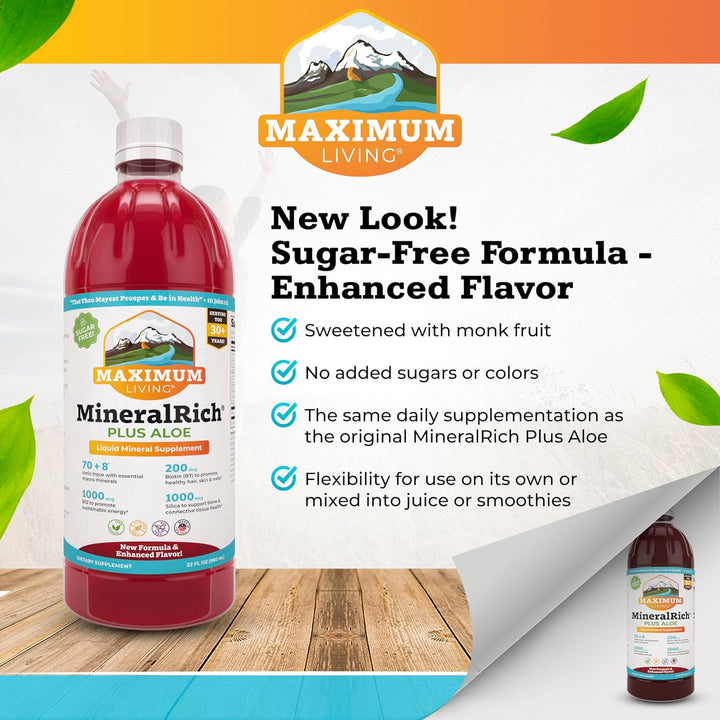 Maximum Living MineralRich Minerals Suplemento con aloe - Mezcla lí...