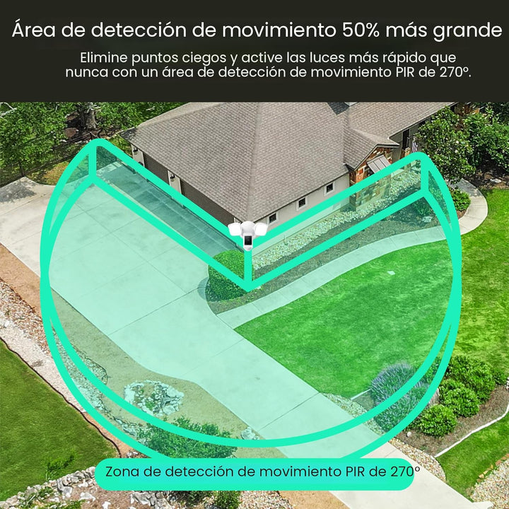 WYZE Floodlight Camera v2, cámara de seguridad para exteriores, 2K...