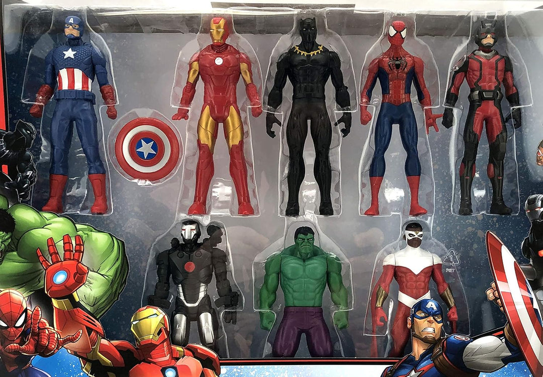 Figuras de acción de Marvel Avengers - Iron Man, Hulk, Black Panthe...