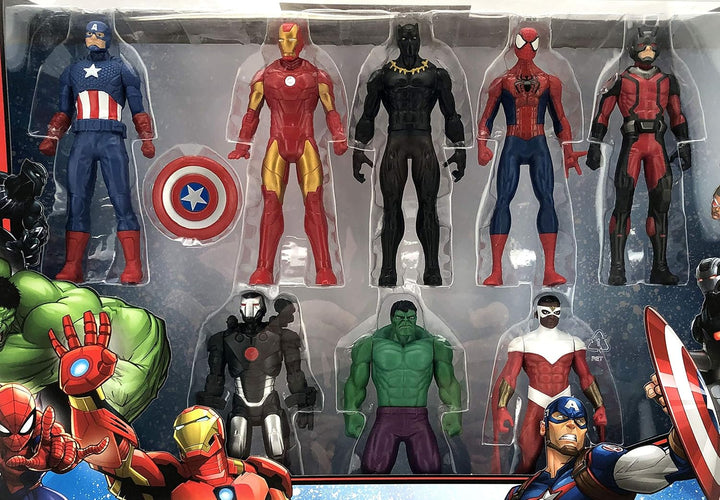 Figuras de acción de Marvel Avengers - Iron Man, Hulk, Black Panthe...