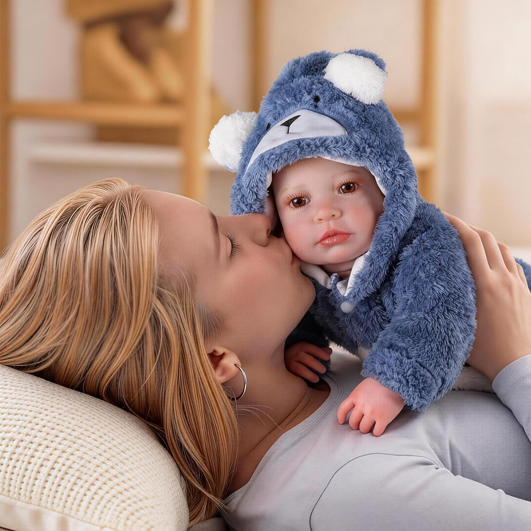 BABESIDE Reborn Baby Doll Boy - Muñeca realista de vinilo suave de...