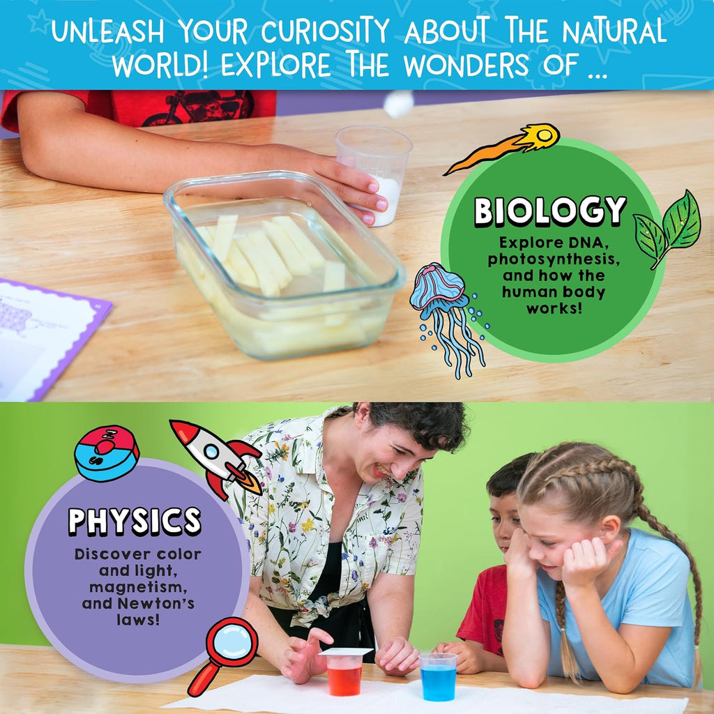 ¡Impresiona con el mundo! 100 experimentos que impresionan el kit de ciencia de Wow Science de Thames & Kosmos, más de 60 herramientas y materiales, actividades únicas de química, física, biología y