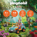 Playmobil 71854 - Animales y amigos | Vehículo todoterreno colorido | Juguete a partir de 4 años | Regalo para niños | Fomenta la creatividad y la sed de aventura | con figuras, vehículos y accesorios