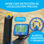 NATIONAL GEOGRAPHIC - Detector de metales para niños, bobina detector de metales impermeable de 7.4 pulgadas, detector de oro ligero con función de localización precisa y pantalla LCD, detector de