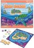 SimplyFun Shore Seekers - Un juego de mesa divertido e interactivo de matemáticas para niños - Practica habilidades de suma y multiplicación - Juego de matemáticas para niños, 2 a 7 jugadores, edades