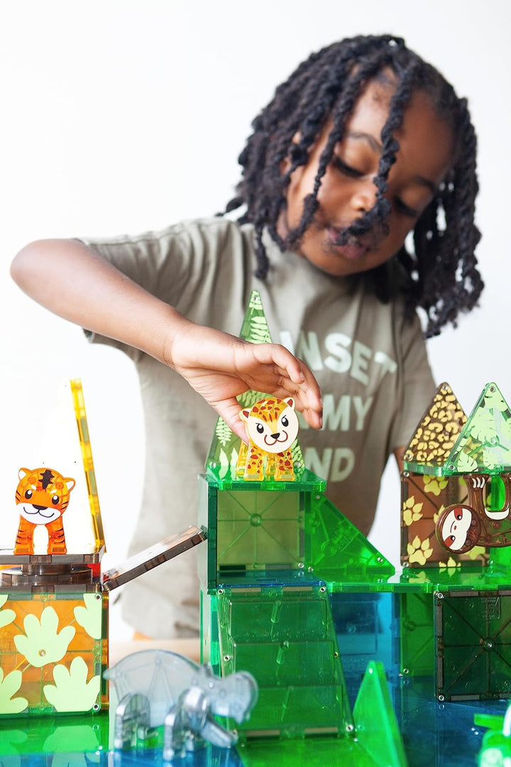 MAGNA-TILES Jungle Animals - Juego de construcción