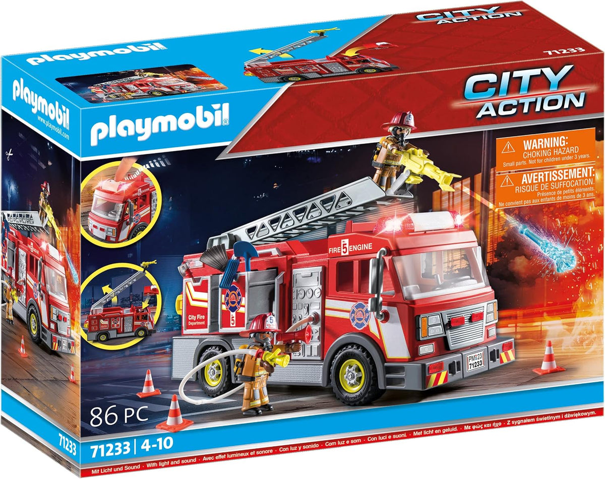 Playmobil Camión de bomberos con accesorios y 2 figuras