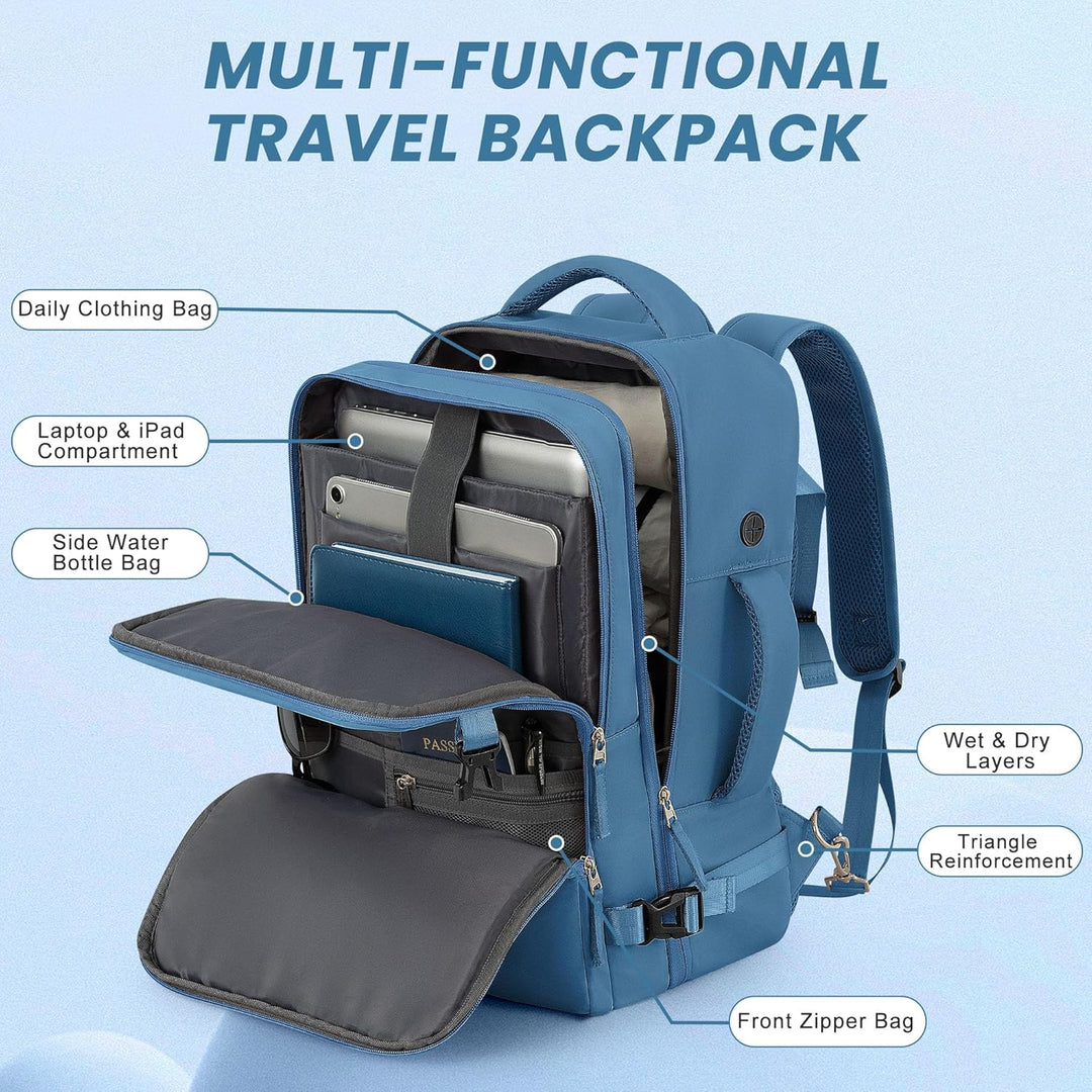 Mochila de Viaje Sinaliy, Azul profundo, X-Grande