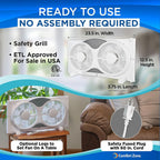 Comfort Zone CZ310R - Ventilador de ventana doble reversible de 3 v...