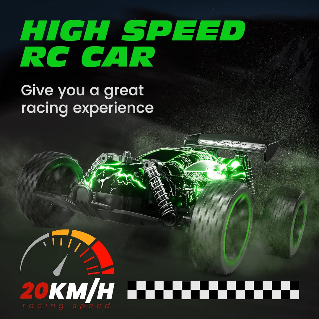 Tecnock Coches RC para Niños, Coche RC 1:18 a Escala 2WD con Luces...