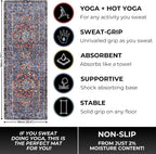 Plyopic. Tapete de yoga todo en uno, combo de tapete de lujo con agarre para el sudor, ideal para yoga, yoga caliente, bikram, pilates, entrenamiento y ejercicio, goma natural ecológica