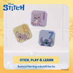 Disney Stitch - Juego de 25 piezas con forma de cubo de espuma para niños pequeños, juguetes de baño de espuma y juego de chorros de agua
