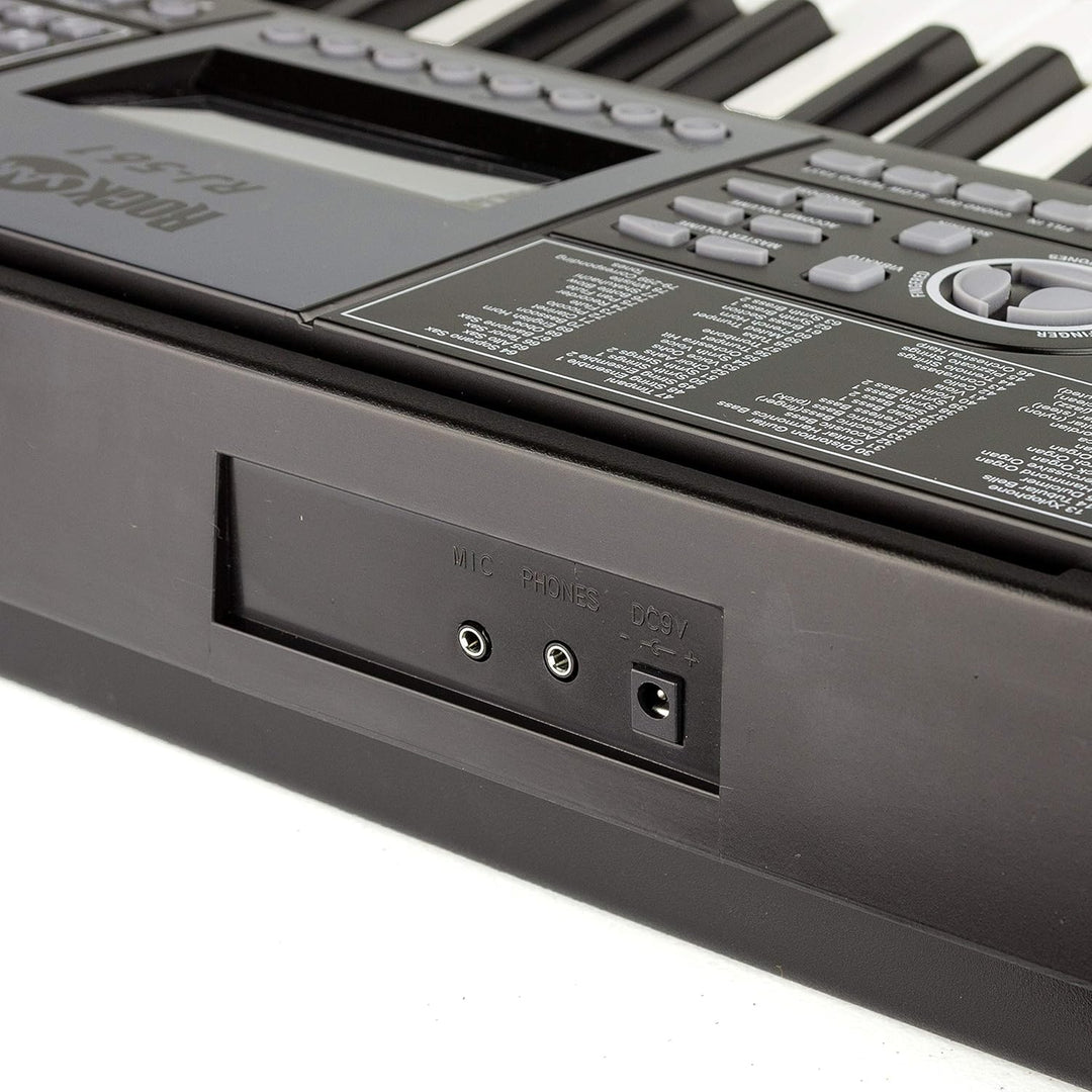 Teclado electrónico RockJam de 61 teclas superkit con soporte, tabu...