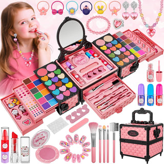 Juego de 99 piezas de maquillaje para niñas, juguetes de princesa,...