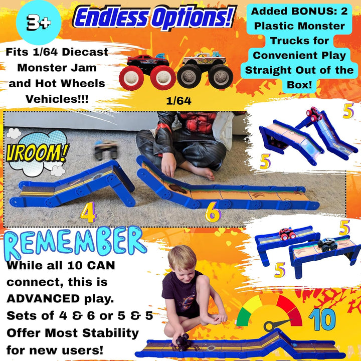 Redi-Rampz - Juego de construcción de rampas STEM - 10 piezas modul...