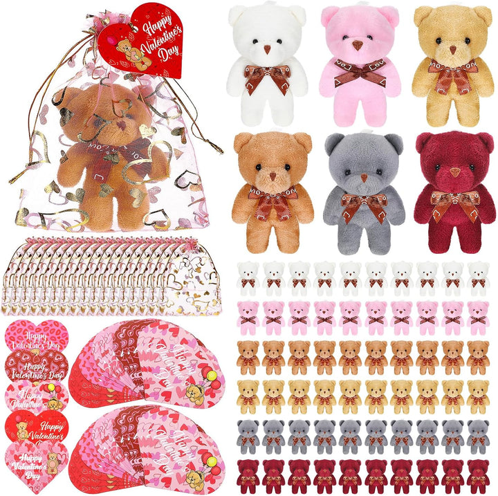 Jerify 200 piezas de oso de San Valentín llavero pequeño