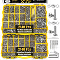 ZTF Surtido de tornillos métricos, tornillos de acero inoxidable M2 M3 M4