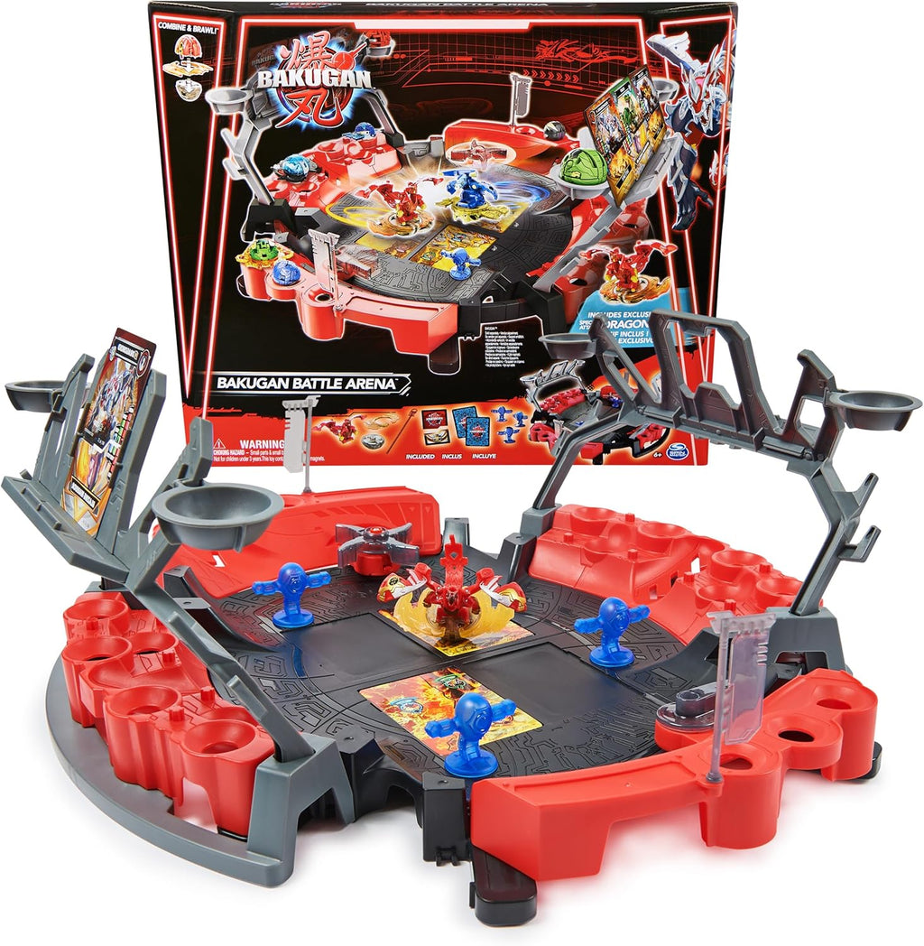 Bakugan Arena de batalla con Dragonoide exclusivo de ataque especial, figura de acción giratoria personalizable y set de juego, juguetes para niños y niñas de 6 años en adelante