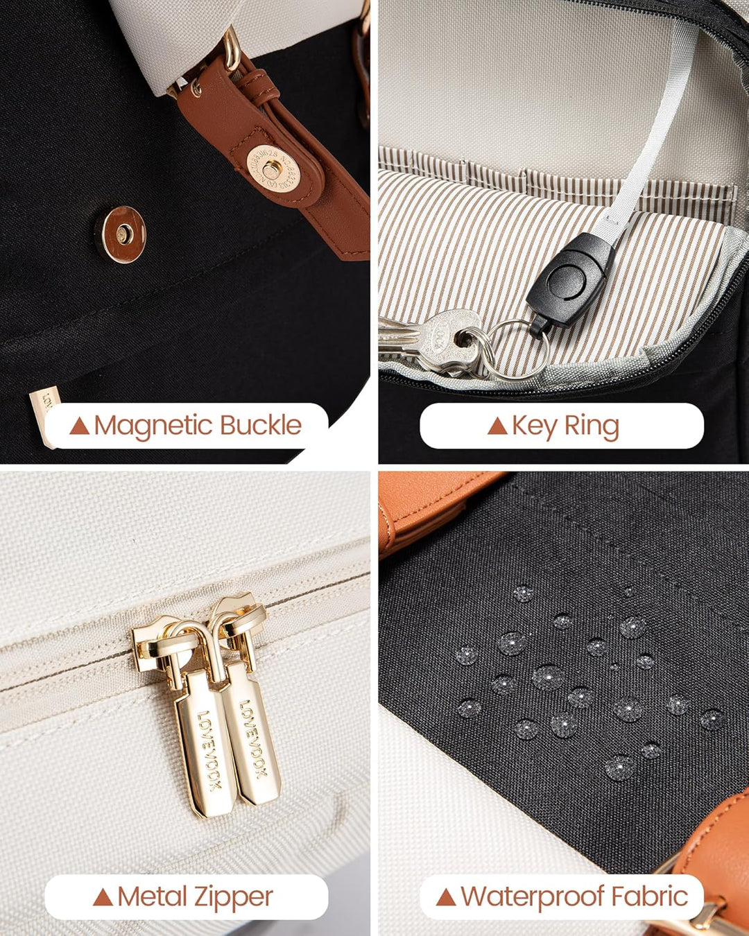 LOVEVOOK Mochila para laptop para mujer, mochila de viaje vintage a...