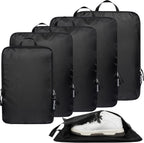 BAGAIL Juego de 6 cubos de embalaje de compresión ultraligeros organizadores de embalaje para accesorios de viaje, equipaje, maleta, mochila