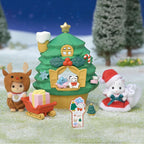 Sylvanian Families - 5822 Casa del árbol de Navidad de Papá Noel bebé - Juegos de casa de muñecas