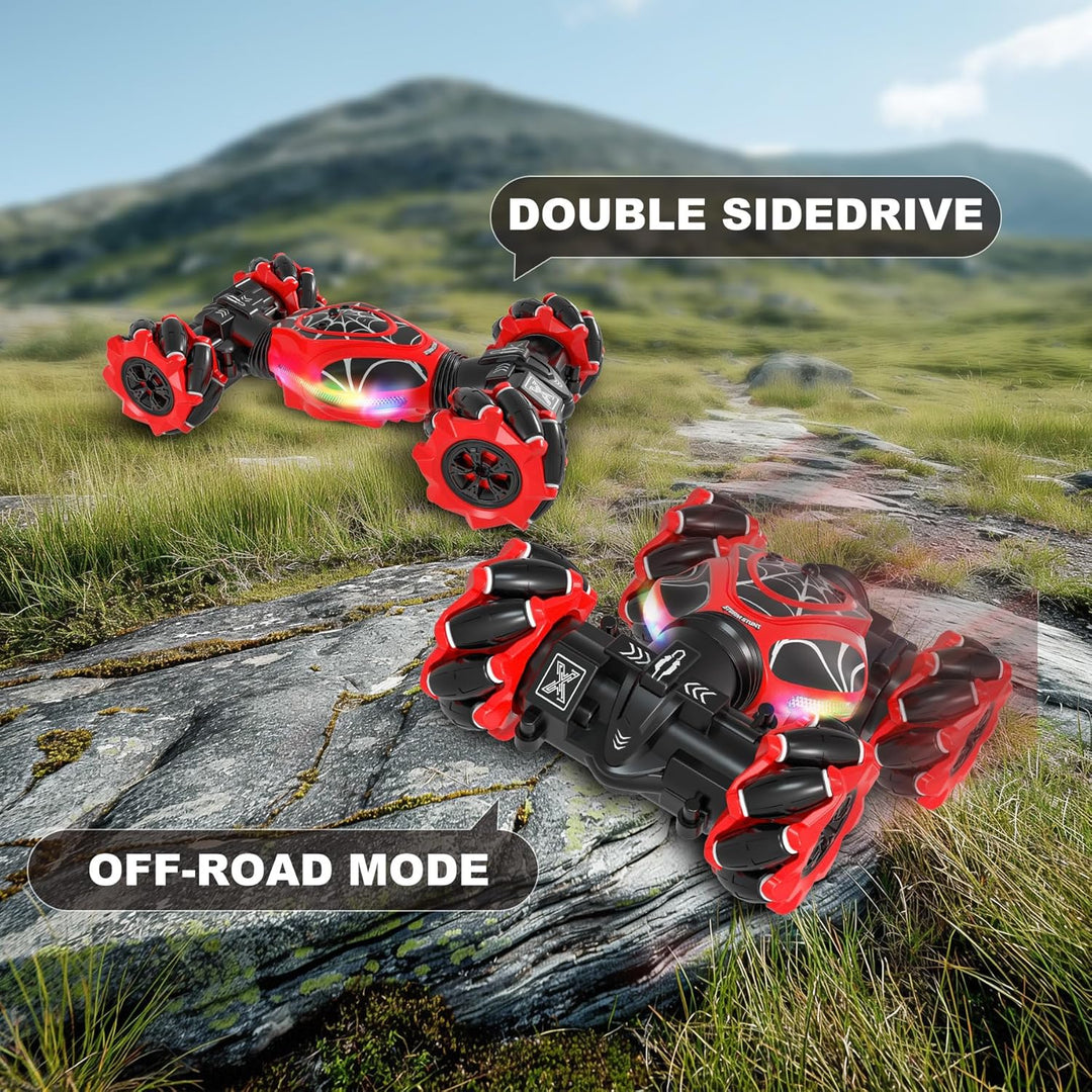 HOSHIPLAY Gesture Coche RC Rojo, 1:24 Alta Velocidad 4WD Coche de A...