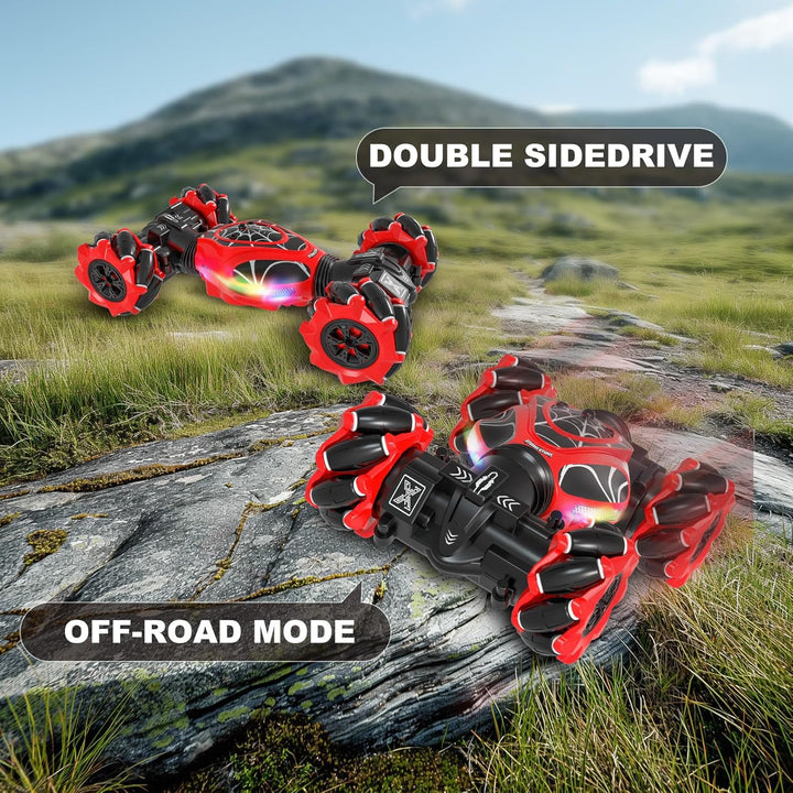 HOSHIPLAY Gesture Coche RC Rojo, 1:24 Alta Velocidad 4WD Coche de A...