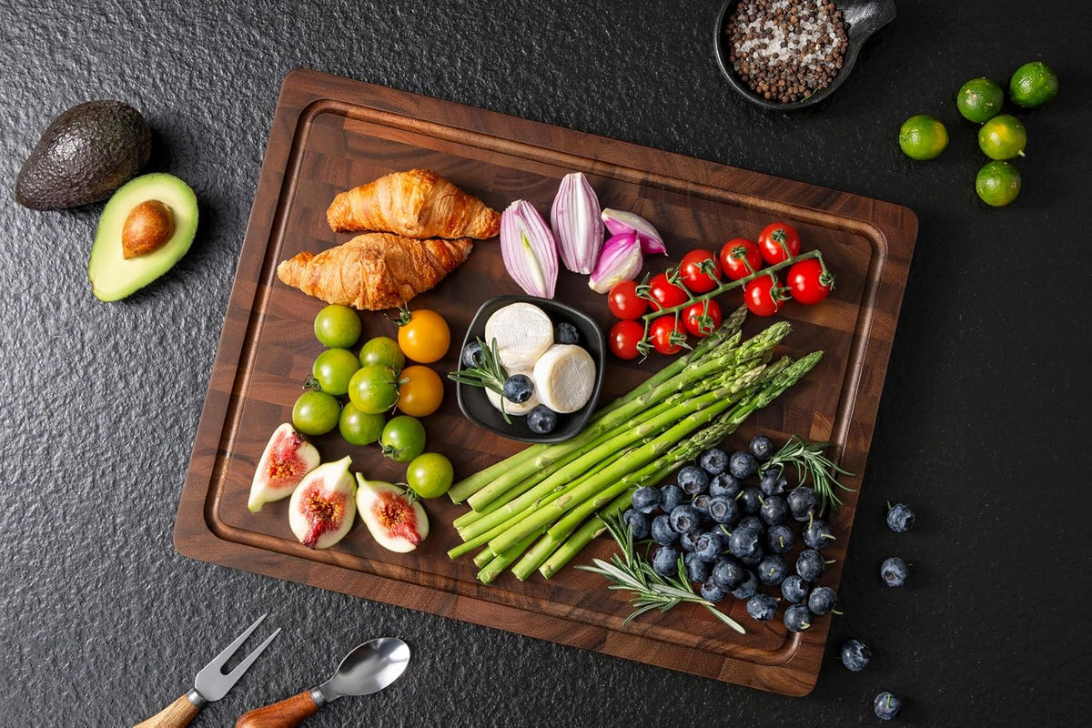 Tablas de cortar de nogal para cocina, tabla de cortar de madera