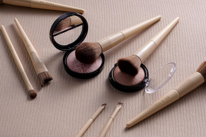 BS-MALL - Juego profesional de 18 brochas de maquillaje con cerdas...