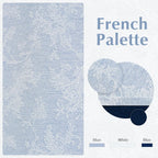 FMFUNCTEX Cortinas opacas de jacquard floral azul, 52 x 84 pulgadas