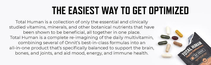 ONNIT Total Human - Paquetes diarios de vitaminas para