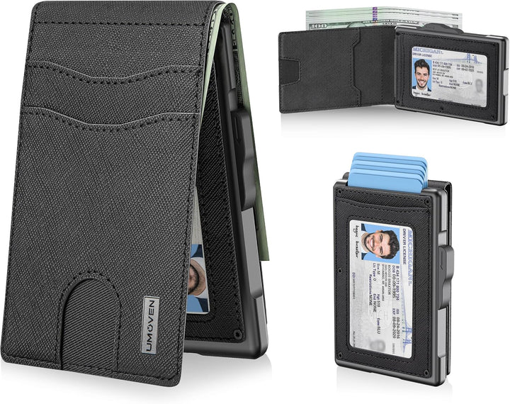 umoven Cartera para hombre \u2013 Funda desplegable, ranura para di...