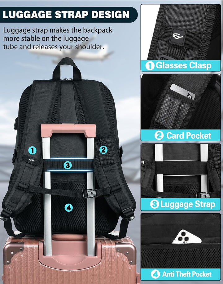 ProEtrade Mochila de viaje extra grande para laptop, escuela, negoc...