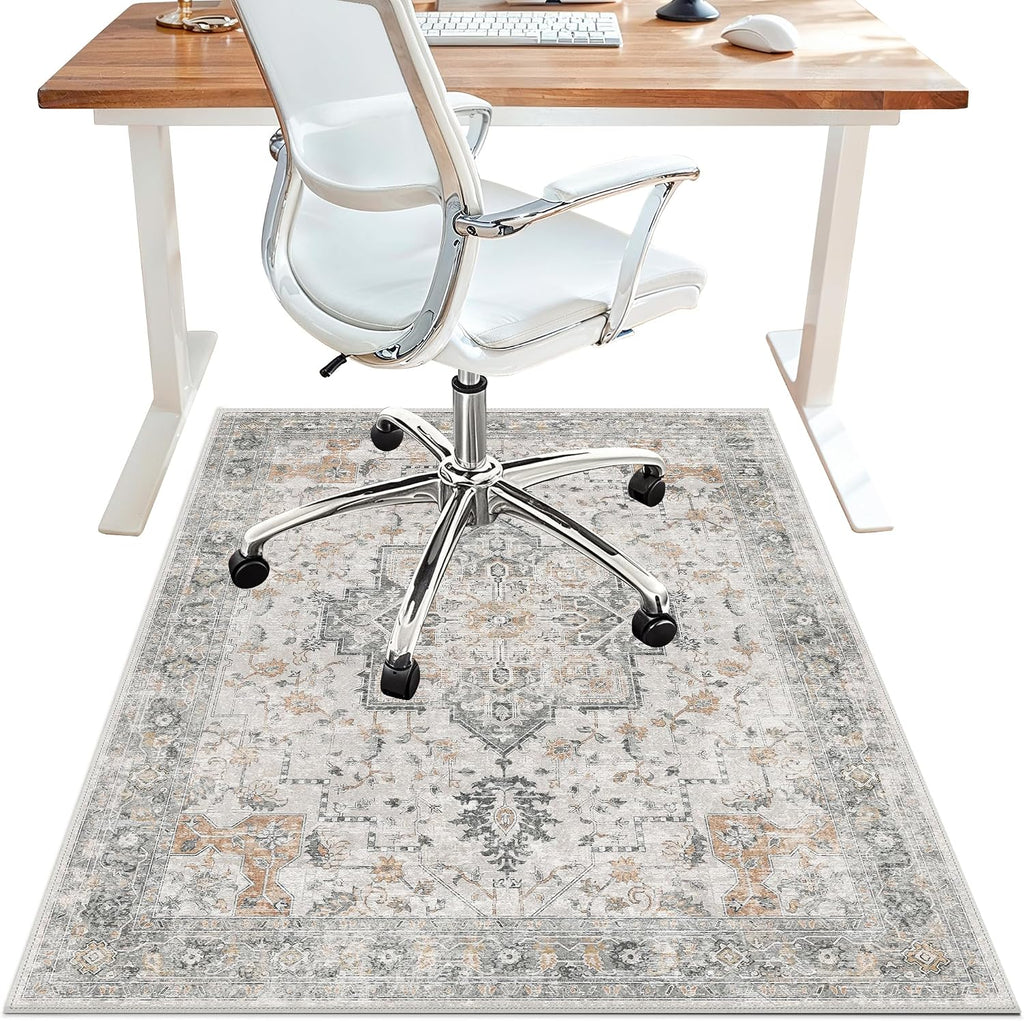 Lámpara Tapete para silla de oficina de 48"x60" para piso de baldosas de madera dura, protector de alfombra debajo del escritorio para tapete de silla de computadora rodante, alfombra lavable a máquina