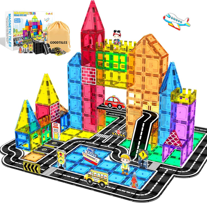 Goodtiles Juego de azulejos magnéticos para camino, bloques de cons...